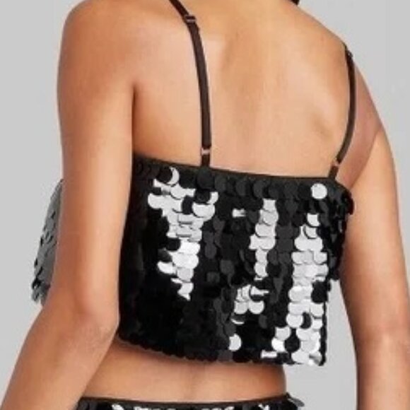 Wild Fable Cropped Paillette Sequined Tank Top NWT Size 1X - Picture 3 of 11